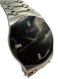 Wittnauer Onyx Montserrat 10D02 Diamant schwarz/silber 37mm Quarz Herrenuhr - Bild 1 von 19