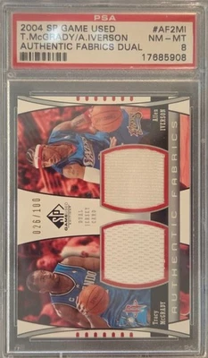 Camiseta doble Tracy McGrady/Allen Iverson 2004 SP GAME USADA TELAS AUTÉNTICAS/100 Foto 1 de 2