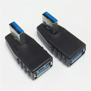 USB 3.0 Male To Female Adapter 90 Degree Connector Angle Extension-NEW N9M0 - Picture 1 of 13