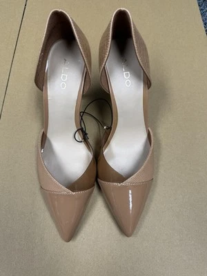 Sapatos de Salto ALDO Feminino Saily Bronzeado Tamanho 7M Novo Nunca Foi Usado Lindo - Imagem 1 de 4
