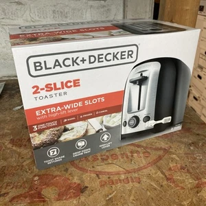 BLACK+DECKER® 2-Slice Toaster with 7 Toast Shade Settings Extra-Wide NEW - Picture 1 of 2