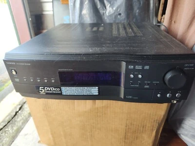 Onkyo 5 Disc Carousel DVD Changer Receiver DR-C500 Black With Remote Bundle - Image 1 of 4