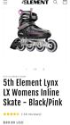 5th Element Lynx Womens Inline Skates - Black/Pink/Gray - SIZE 9 