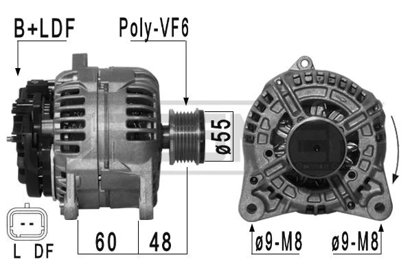 ERA 209028A ALTERNATORE 14V 150A COMPATIBILE PER DACIA RENAULT MICRA NISSAN JUKE