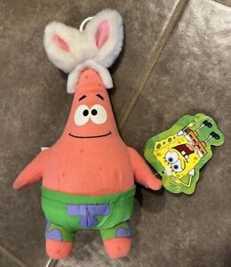 2003 SpongeBob Applause Patrick Easter Bunny Plush 8” Backpack Clip