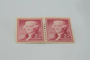 2 Cent Red Thomas Jefferson US Postage Stamps 2 in series Unused Excellent Cond - Picture 1 of 7