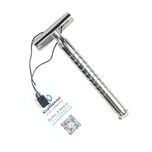 Xcellence Double Edge 2 in 1 Safety Razor Steel Handle, Plus 5, 7 o Clock Blades - Picture 1 of 6