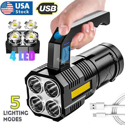 Super Bright 12000000LM LED Torch Tactical Flashlight USB Rechargeable Spotlight • 10.99$