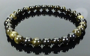 Gold Obsidian Armband therapeutischer Edelstein 6 mm, 8 mm, 10 mm, 12 mm - Bild 1 von 9