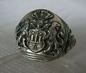 Hamburg Wappen Ring Silber 925 - Bild 1 von 2