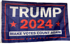 Flaga 3x5 stóp Donald Trump 2024 Spraw, aby głosy znów się liczyły Wybory MAGA Brandon GOP US