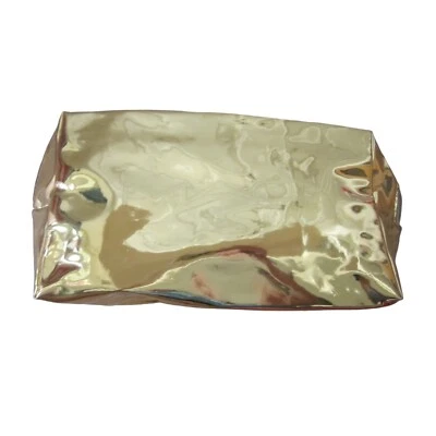 NUEVO MAC COSMETICS Bolsa de Maquillaje con Cremallera Superior Lámina Dorada Foto 1 de 4