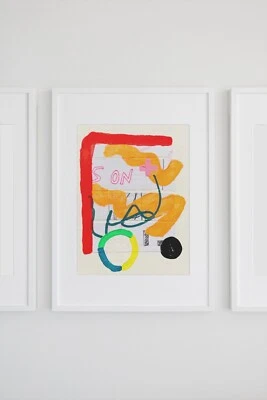 Obra de arte collage original - arte de pared pequeño - arte abstracto - medios mixtos - vibrante Foto 1 de 4