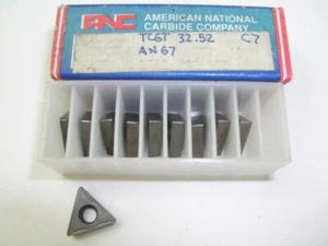 10pcs TCGT 3 2.5 2 AN67 C7 Carbide Inserts, American National Carbide - Picture 1 of 1