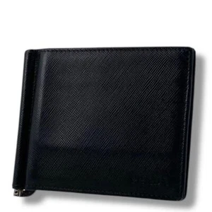 Prada Saffiano Leather Money Clip Wallet Card Case - Picture 1 of 10