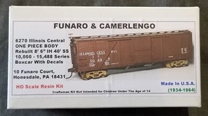 LMH Funaro F&C 6270 ILLINOIS CENTRAL 40' Rebuilt SS Boxcar IC Wood Side 1-PIECE - Picture 1 of 22