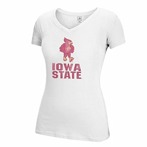 J America NCAA Iowa State Cyclones Adult Women Large Mascot Essential Tee, La Cover