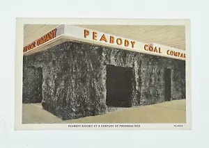 Peabody Coal Company Linen Postcard Century of Progress Chicago Worlds Fair 1933 - Picture 1 of 4