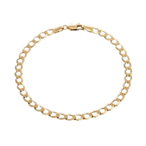 Massive flache Panzerkette 9 kt Gelbgold 4,2 mm Panzerkette 7,5 Zoll (0043) - Bild 1 von 2