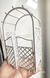 Arch Flower Stand 1/12 Scale Garden Dollhouse Miniature Furniture Unfinished - Picture 1 of 8