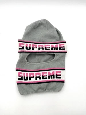 Gorra Fw20 Supreme Doble Logo Mascarilla Gorro Gris Pasamontañas - Usada Foto 1 de 4