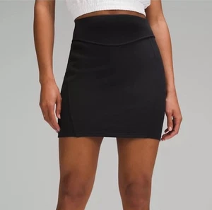 Lululemon Scuba High-Rise Black Soft Stretch Mini Skirt XS Cotton Blend - Picture 1 of 14
