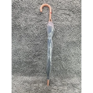 Großer transparenter durchsichtiger Regenschirm mit rosa Griff brandneu - Bild 1 von 10