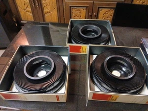 Vintage NOS Kodak Carousel Transvue 140 Projector 35mm Slide Tray + Box 3 trays - Picture 1 of 5