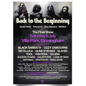 Black Sabbath Back To The Beginning Geschenk Musik Poster Konzert für Rockfans - Bild 1 von 8