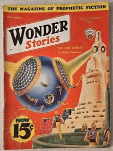 Wonder Stories pulp Magazine - Dec.1932 - VG  John W. Campbell Jr. - Picture 1 of 6