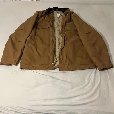 Carhartt Full Swing FR Jacket Men's Size XL Tan Brown Barn Work Wear Zip Up 4NRC - Image 1 of 4