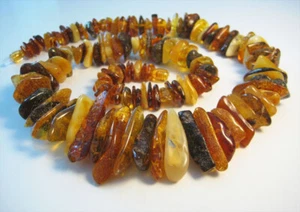 Massvie Genuine Amber Beautiful Baltic Amber Necklace 53 cm !!! - Picture 1 of 3