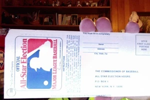 1974 MLB ALL STAR GAME OFFICIAL BALLOT BY GILLETTE NEW - Picture 1 of 2