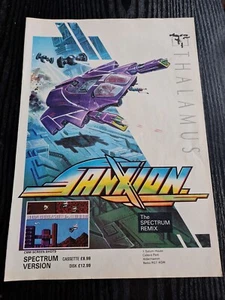 Spectrum sanxion game 90S MAGAZINE COMPUTER ADVERT 8X12" - Imagen 1 de 5