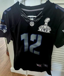 Nike On Field Jersey Tom Brady Patriots Super Bowl 49 Patch Woman's Small  - Picture 1 of 12