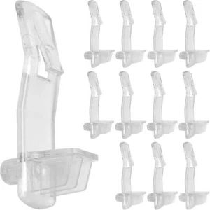 Shelf Support Peg LUORNG 20PCS Clear Plastic Locking Shelf Support Pin Clips, - Picture 1 of 6