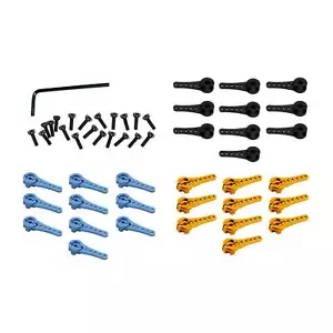 10 piezas 25T servo bocina de dirección radiocontrol dientes de brazo azul 46 mm coche - Imagen 1 de 6