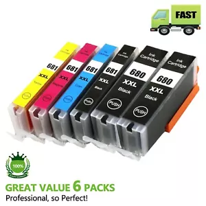 6 Ink For Canon 680XXL 681XXL PIXMA TR7560 TR8560 TS6100 TS6160 TS6260 TS6360 - Picture 1 of 1