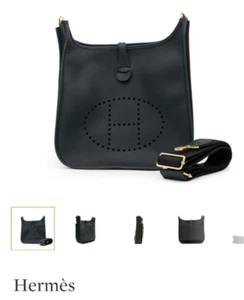 HERMES EVELYNE 29 III BLACK/Noir GOLD HARDWARE - Picture 1 of 12