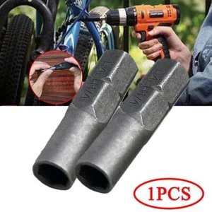 1/4" (6.35mm) hex shank to 4mm driver socket bit adapter bits C9 S5C8 FAS J0M5 - Picture 1 of 9