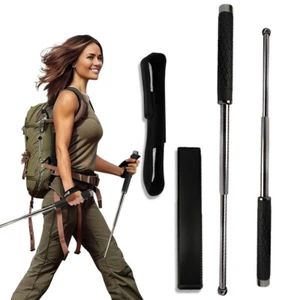 Teleskopstange Teleskopstöcke Telescopic Rod Einstellbar Stahl Wanderstock 21" - Bild 1 von 19