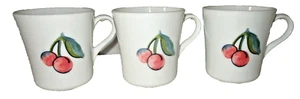 Vintage Corning Coffee Mugs " Fruit Basket " Set of 3 - Picture 1 of 6
