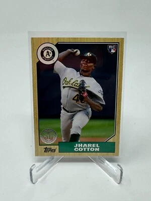 2017 Topps Baseball (1987 Design) Jharel Cotton Rookie RC Card #87-200 - Image 1 of 2