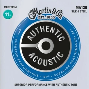 Martin MA130 Authentic Acoustic Guitar Strings Custom Silk & Steel .011.5 - 047 - Picture 1 of 3