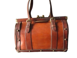 Borsa a mano John Romain vintage medici medici pelle unisex ottima patina! - Foto 1 di 11