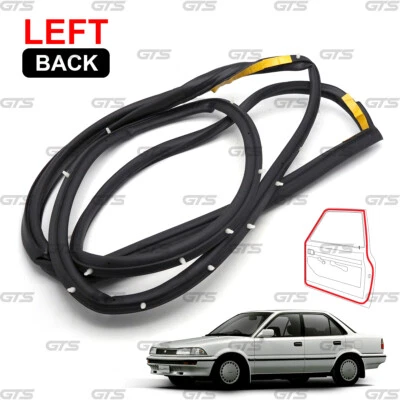 For Toyota Corolla E90 AE92 1987 - '91 Rear Left Door Rubber Seal Weatherstrip - Image 1 of 4