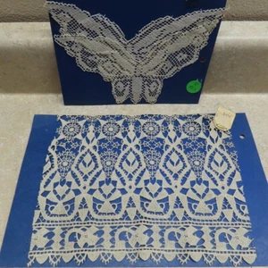 Vintage Lace Butterfly Appliques (2) and Wide Trim - Picture 1 of 3