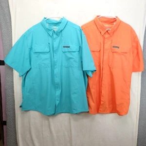 2x Cabela’s Shirt Men's 3XL Guidewear 4MOST Nylon UPF 30 Vented Short Sleeve - Picture 1 of 20