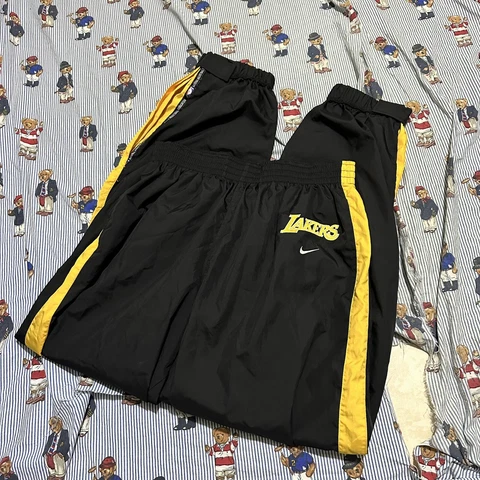 Rare Vintage Nike Team Los Angeles Lakers Basketball Warm Up Pants Men’s XXL Cover
