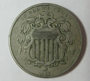 1867 Shield Nickel (#46m) - Picture 1 of 2